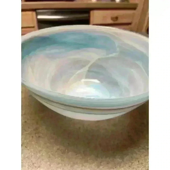 Zodax Lagoon glass bowl 11 3/4” diam - Picture 1 of 4